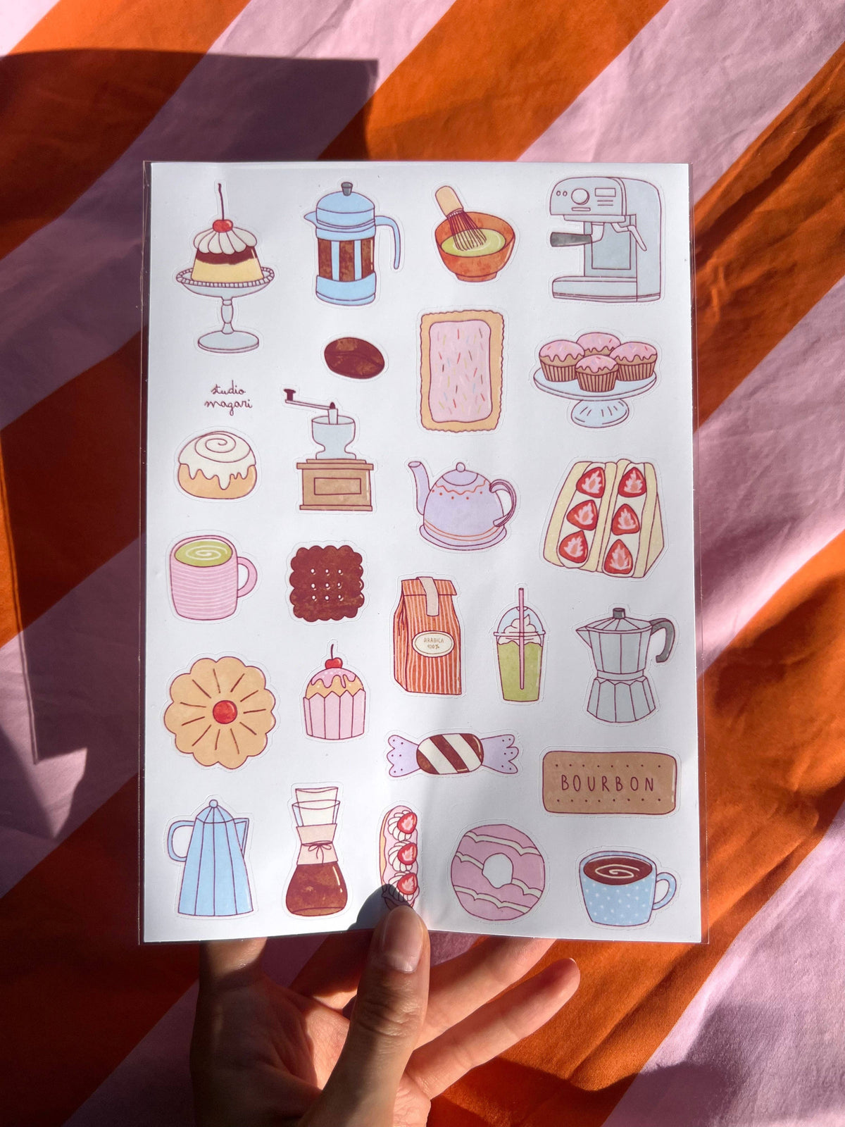 Planche de stickers - Café