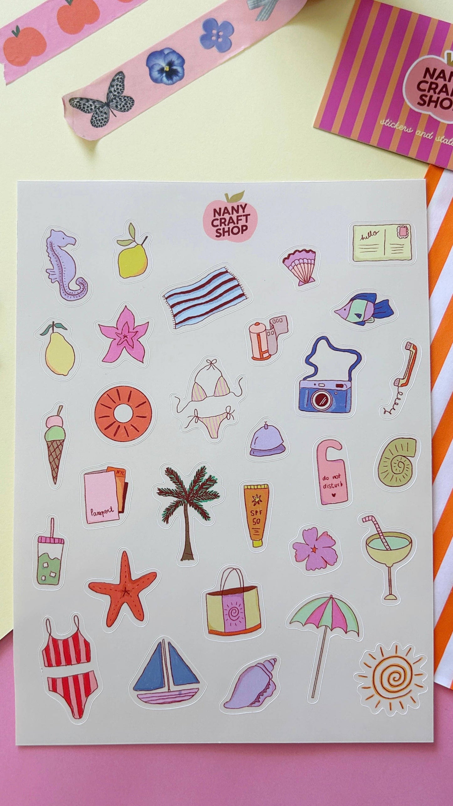Planche de stickers - Summer