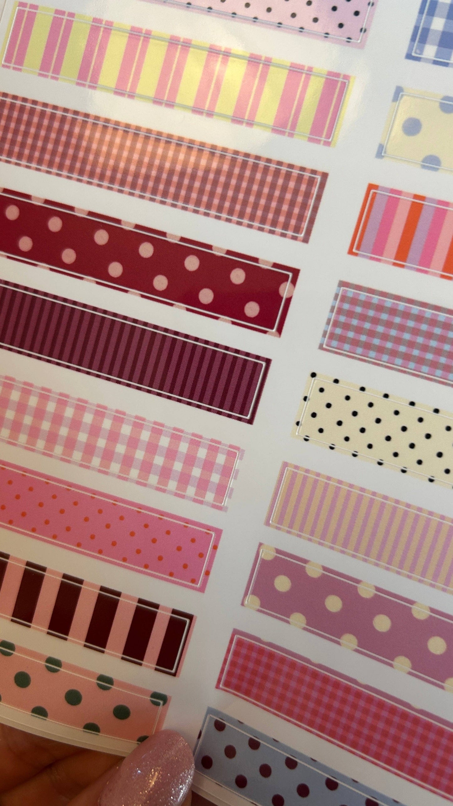 Planche de stickers - Washi Tape