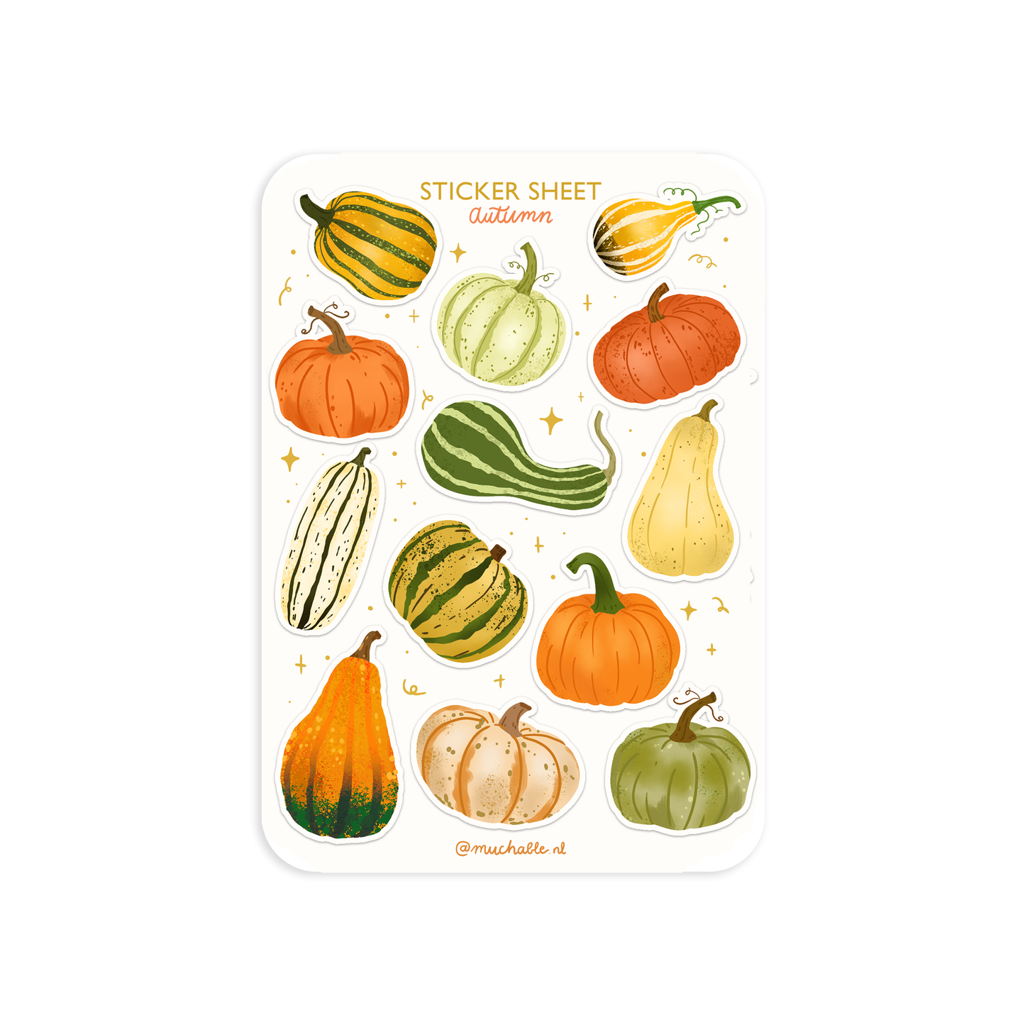 Planche de stickers - Citrouilles