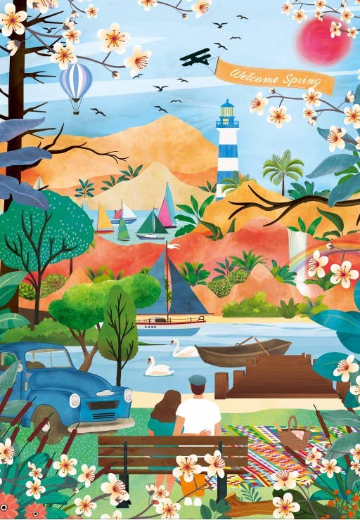 Puzzle 1000 pièces - Welcome Spring