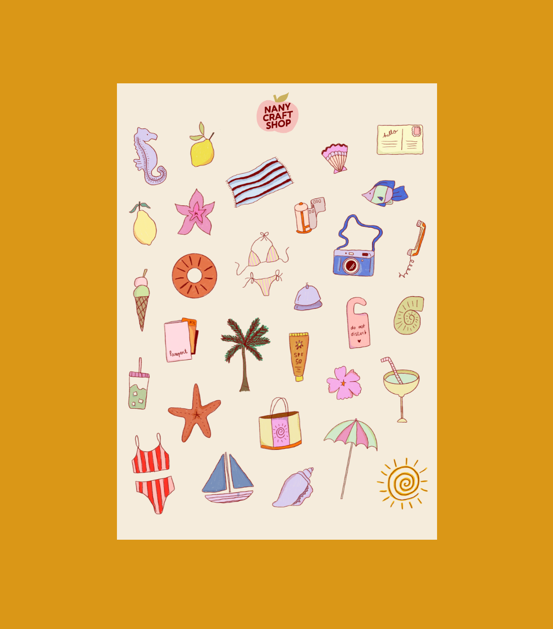 Planche de stickers - Summer