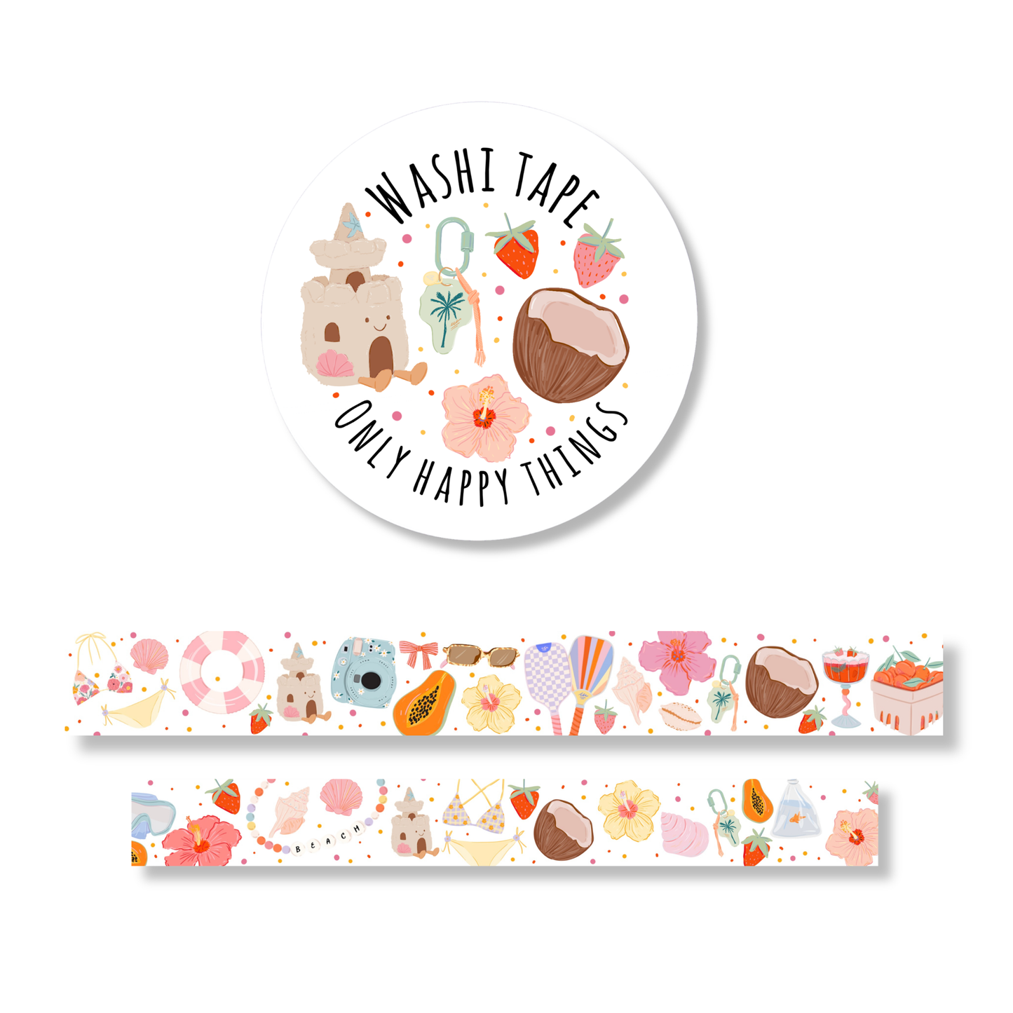 Washi tape - Jours de plage ensoleillés