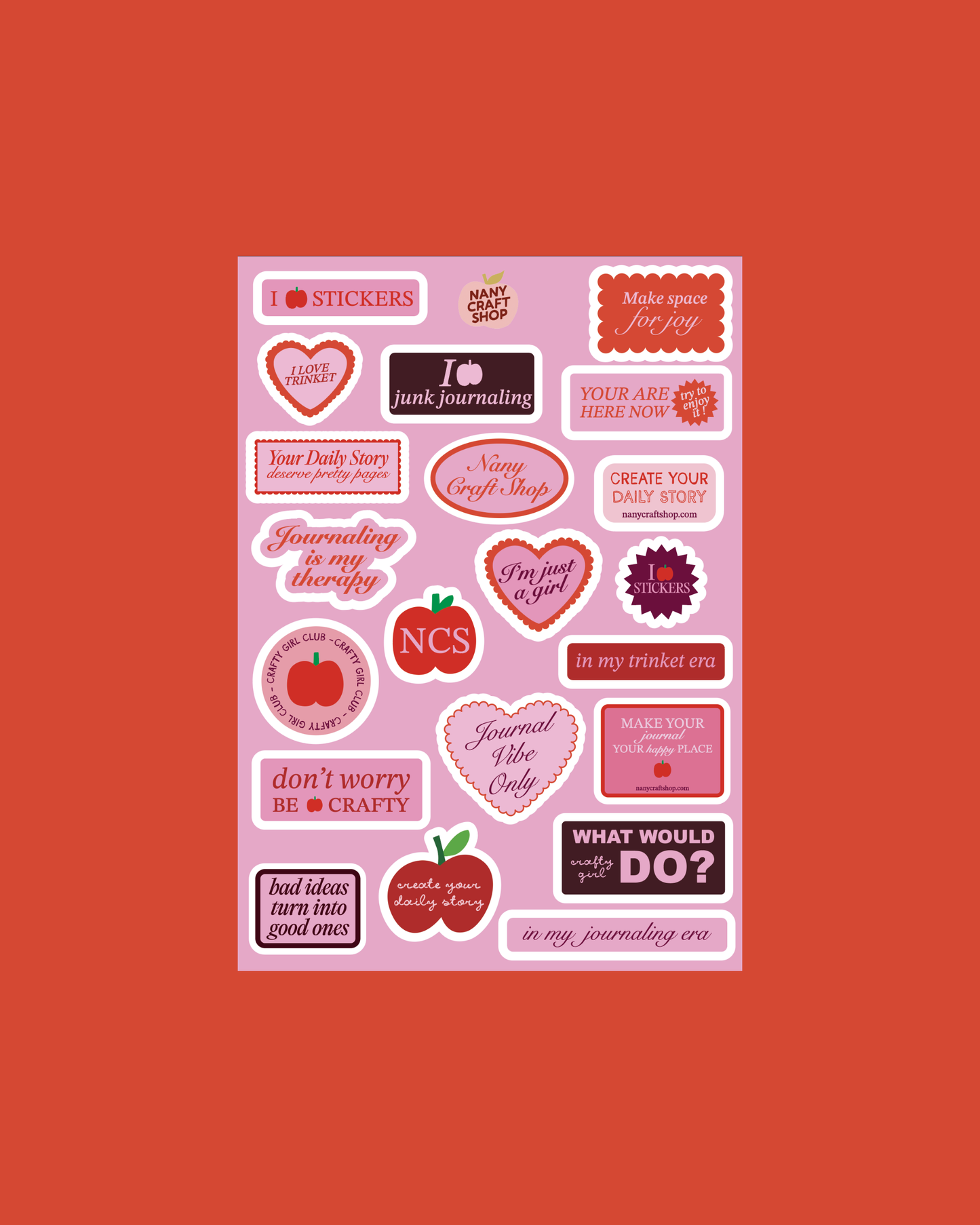 Planche de stickers - Journaling