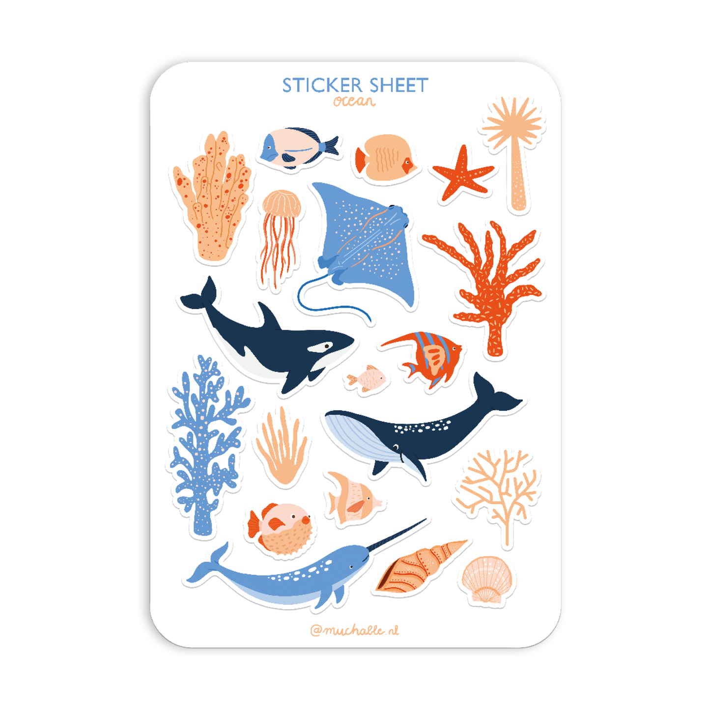 Planche de stickers - Océan