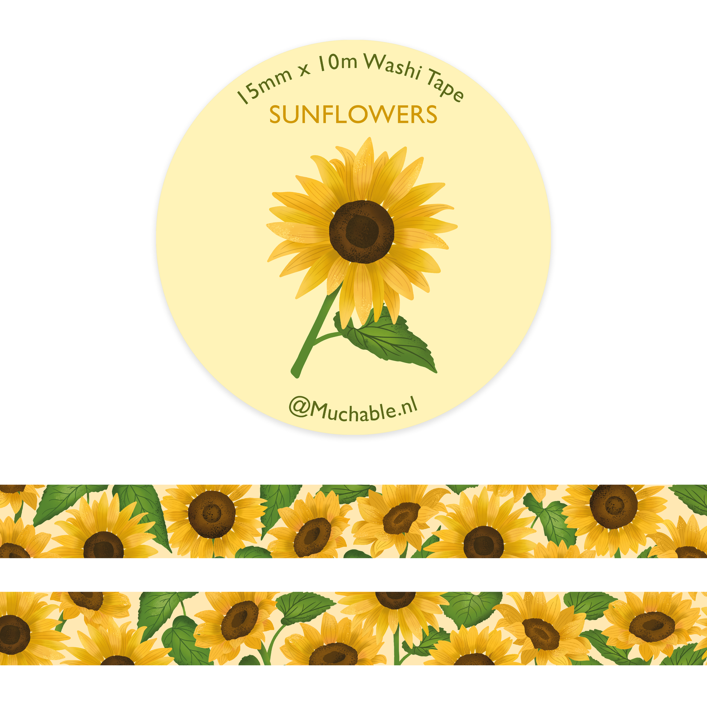 Washi Tape - Tournesols