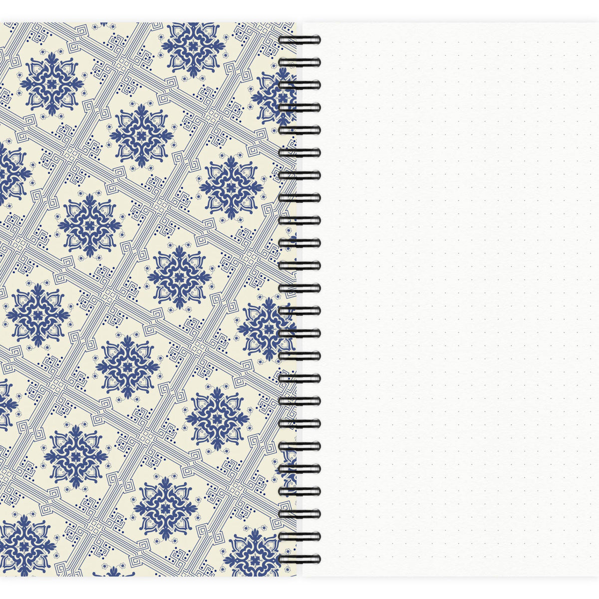 Carnet à spirale à carreaux - Azulejos bleu