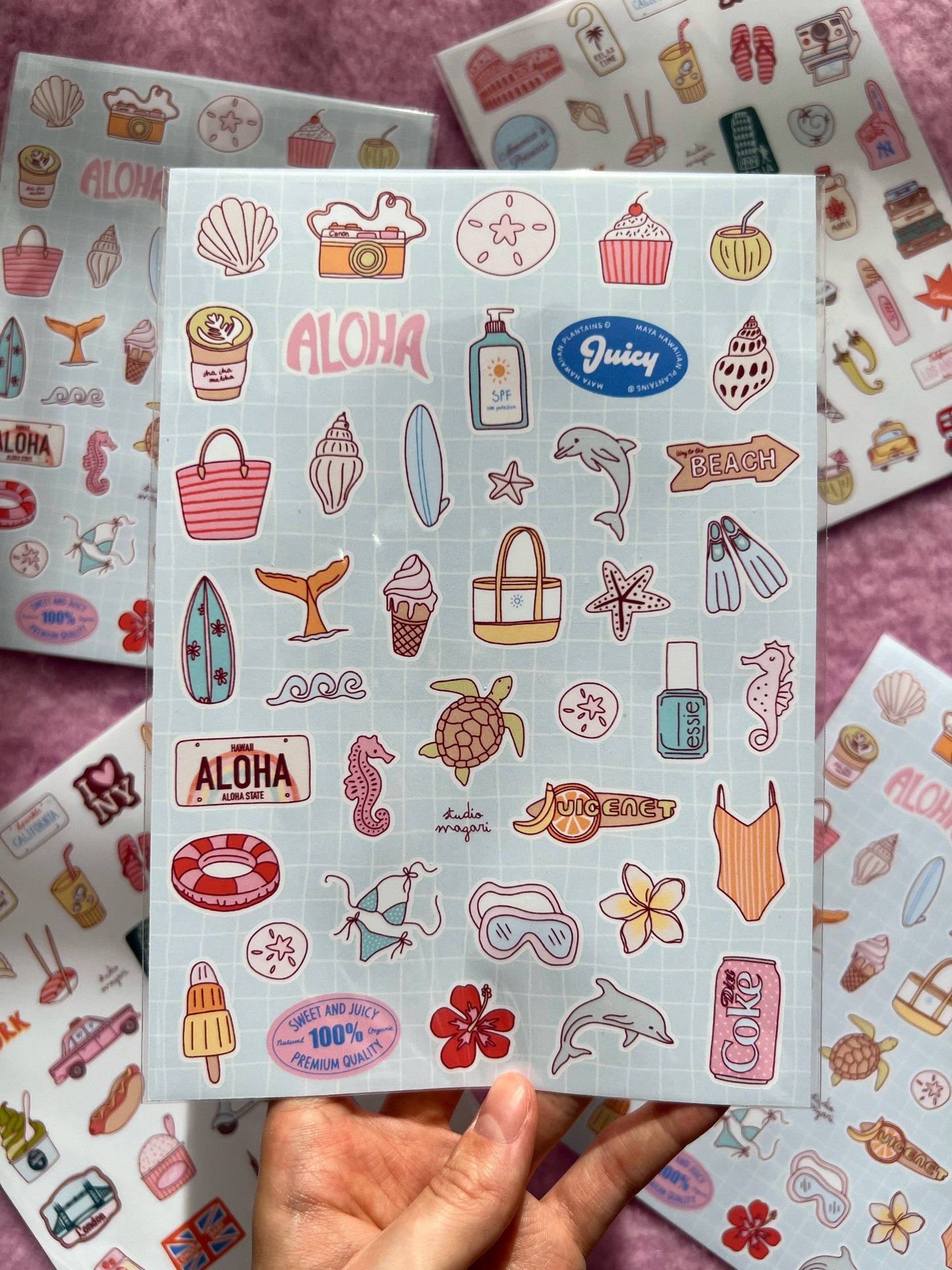 Planche de stickers - Été