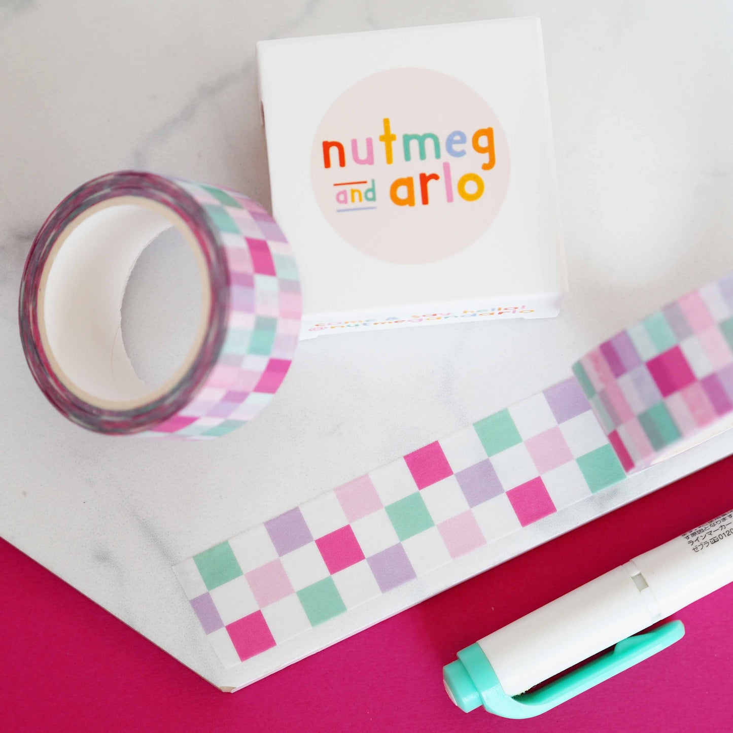Washi Tape - Damier pastel