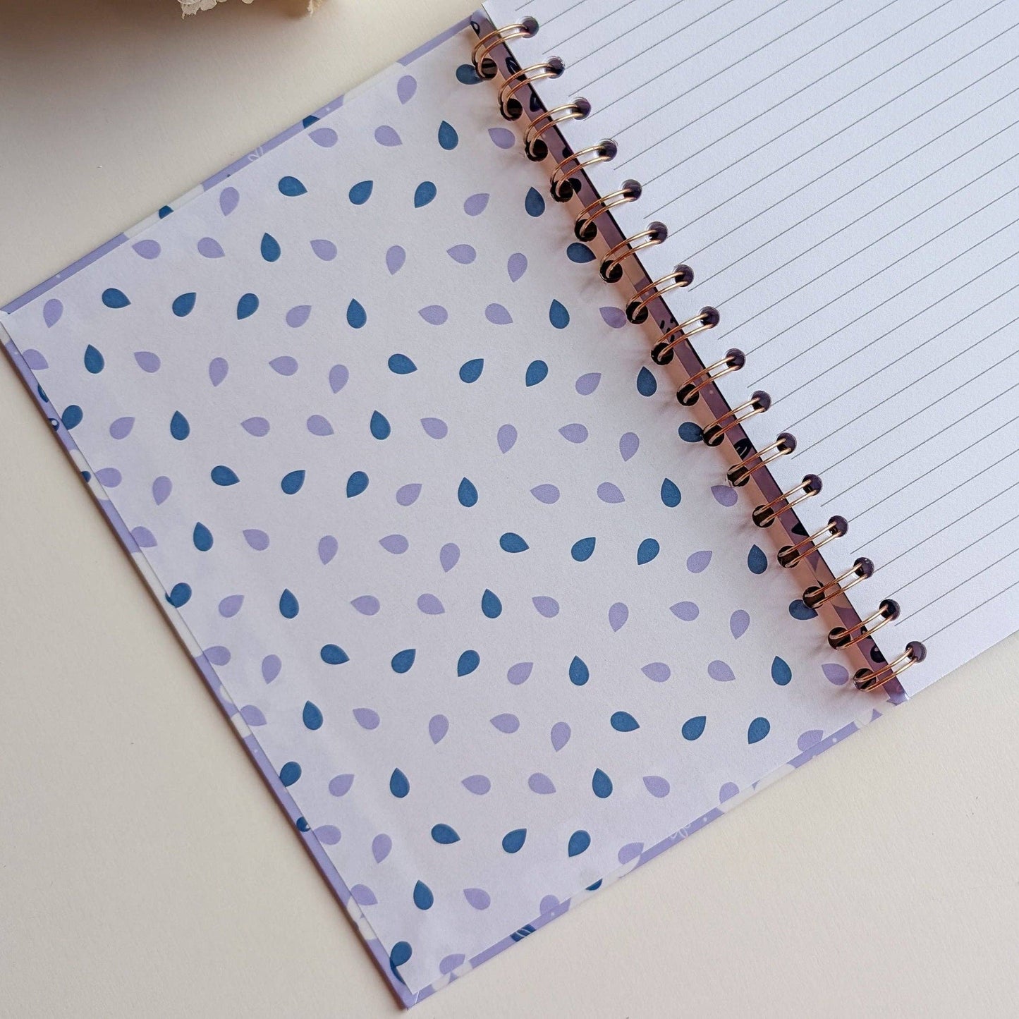 Carnet - Fleurs Blanches et Violettes