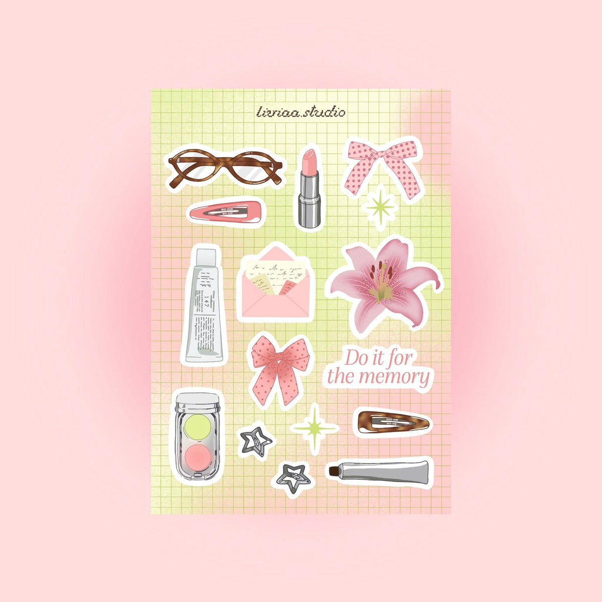 Planche de stickers - Printemps Girly