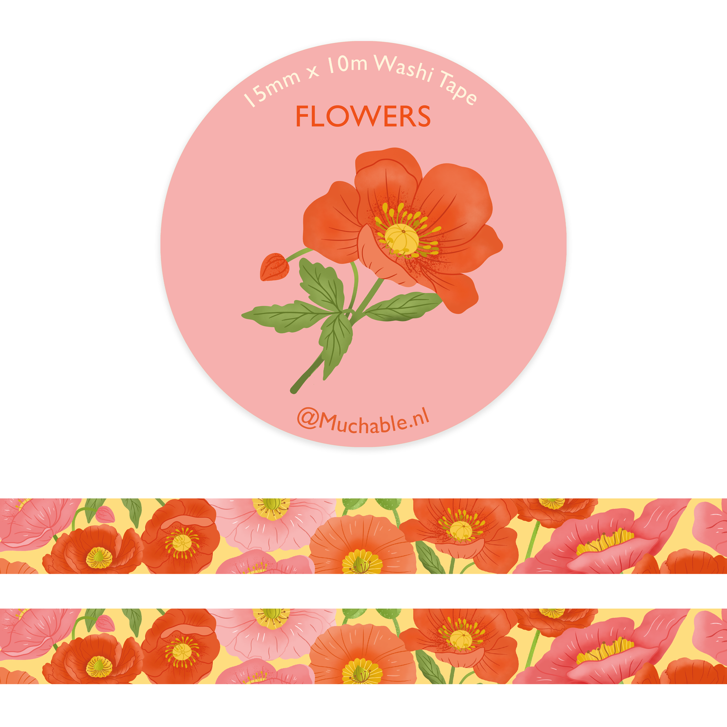 Washi Tape - Fleurs
