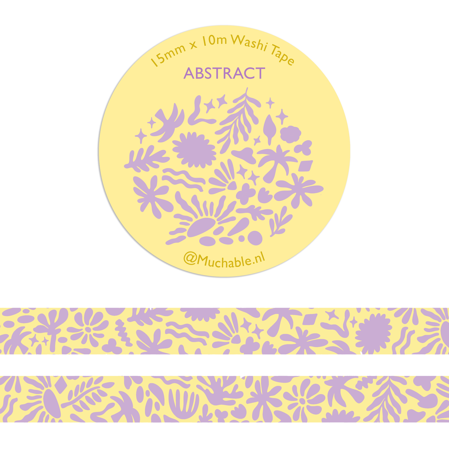 Washi tape - Fleurs Abstraites