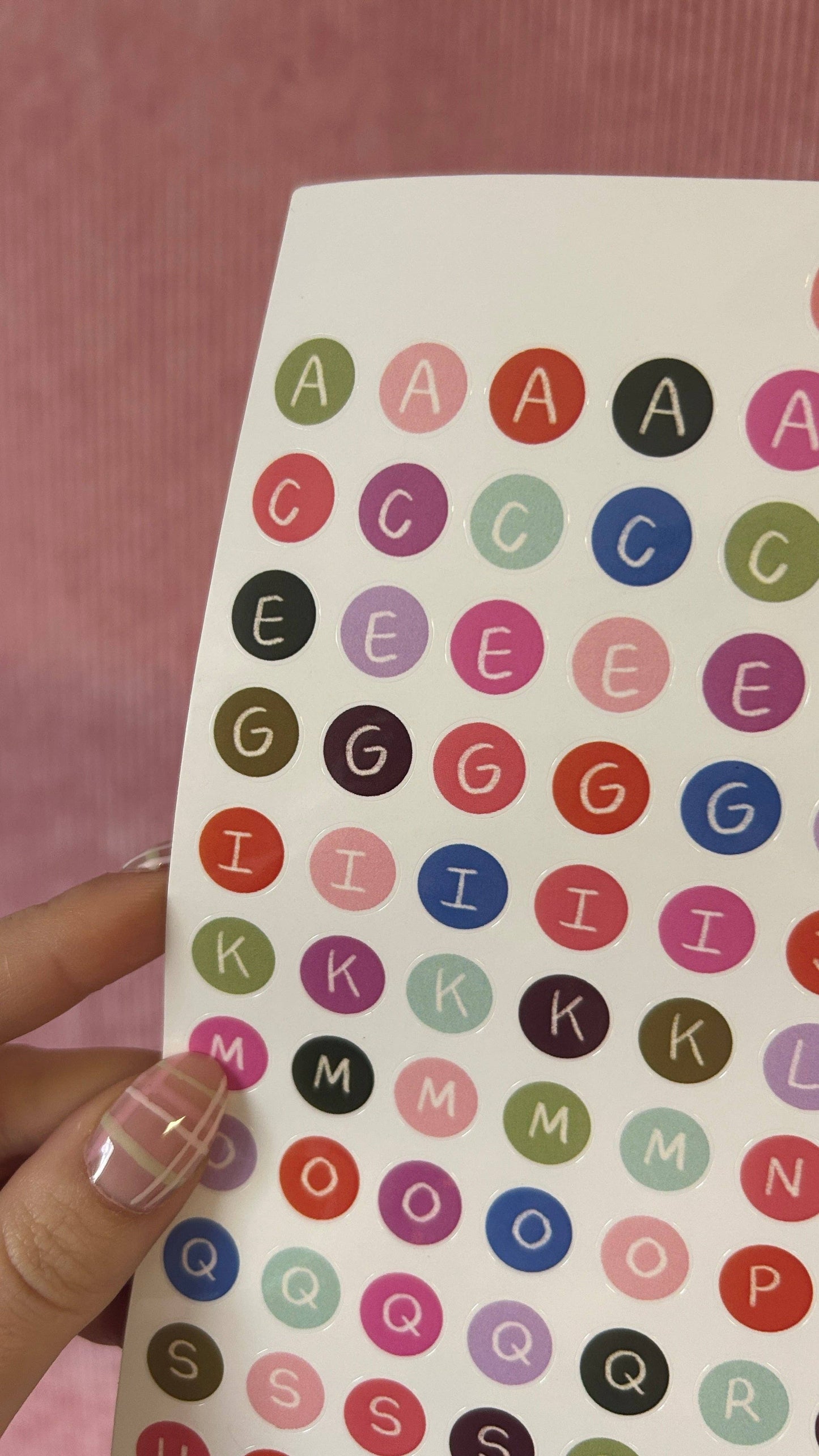 Planche de stickers - Alphabet boutons
