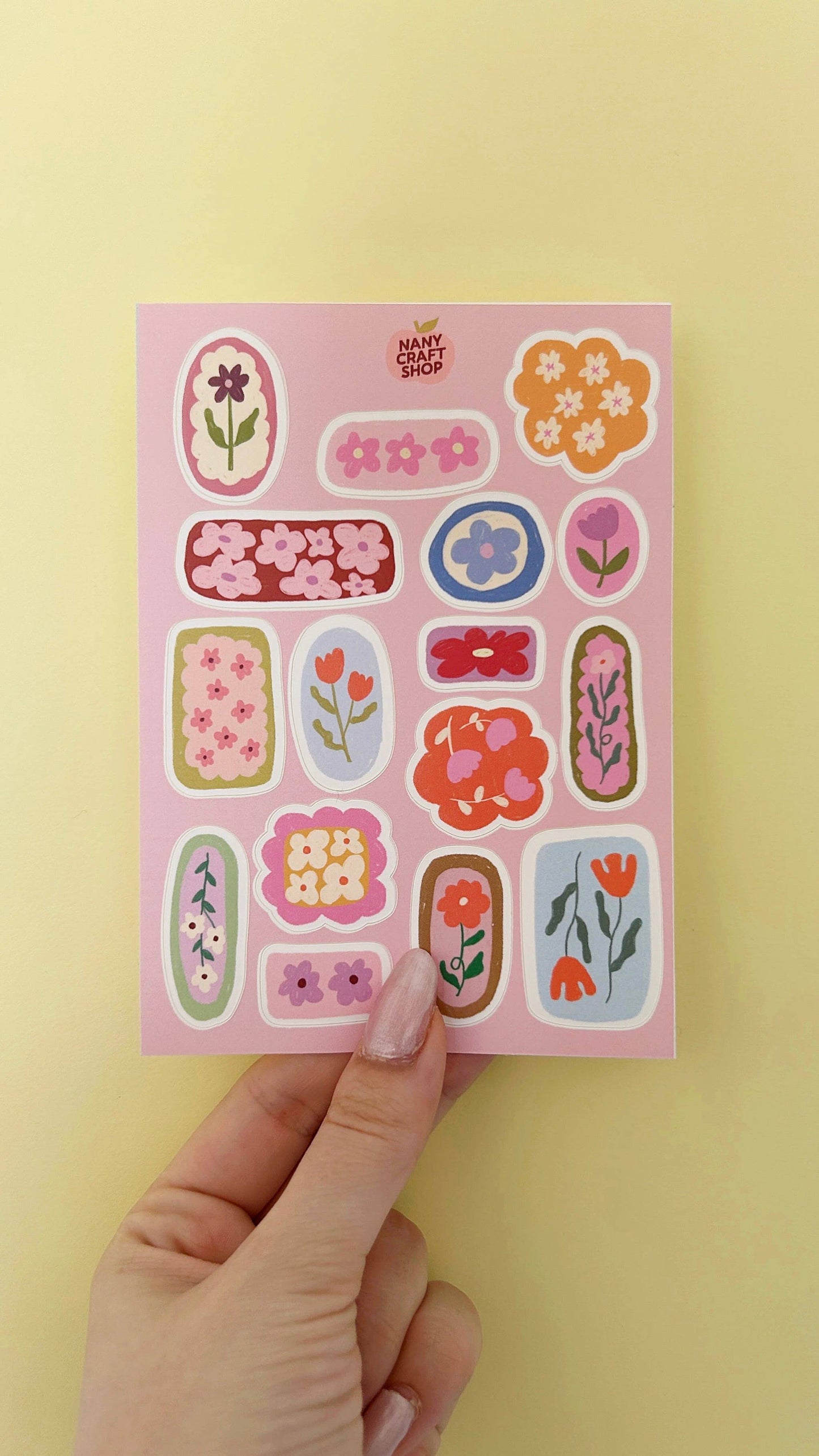 Planche de stickers - Dessins de fleurs
