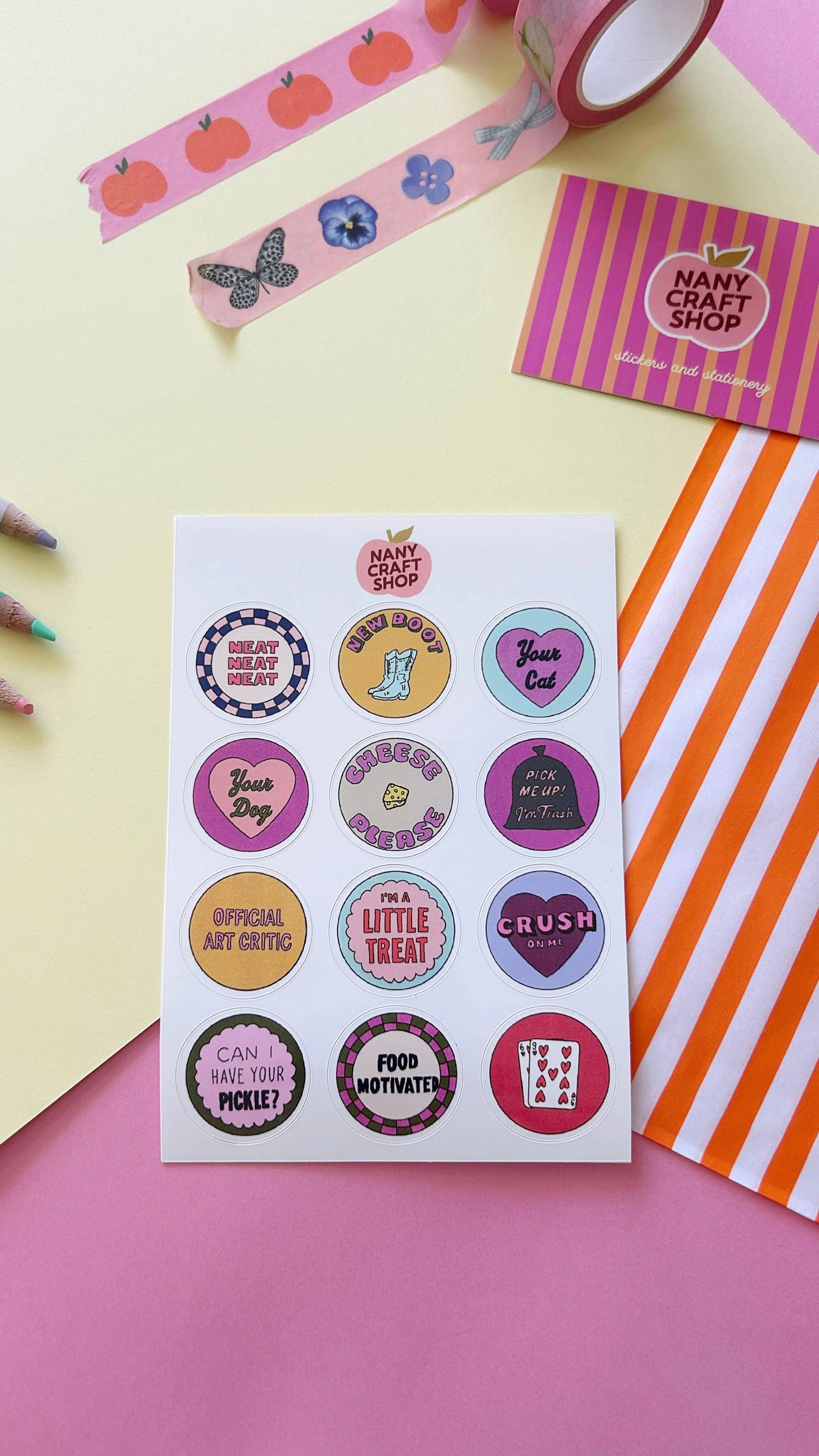 Planche de stickers - Étiquettes