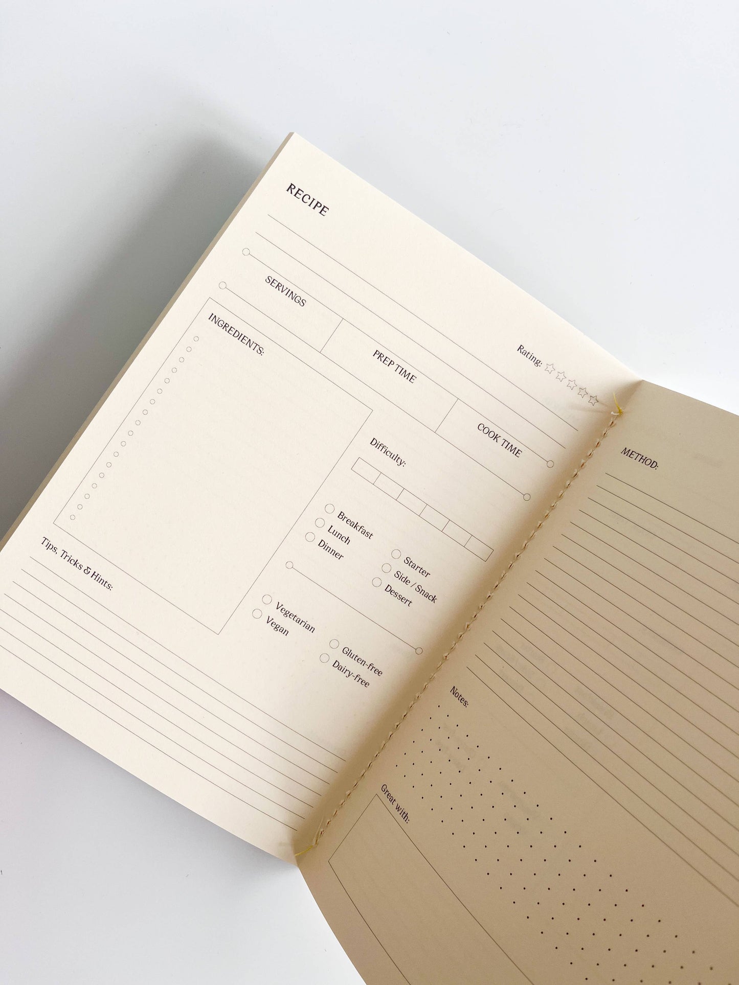 Carnet de recettes - Fin Studio