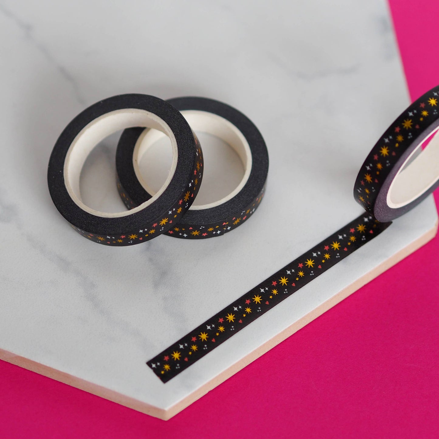 Washi Tape - Étoiles Noires