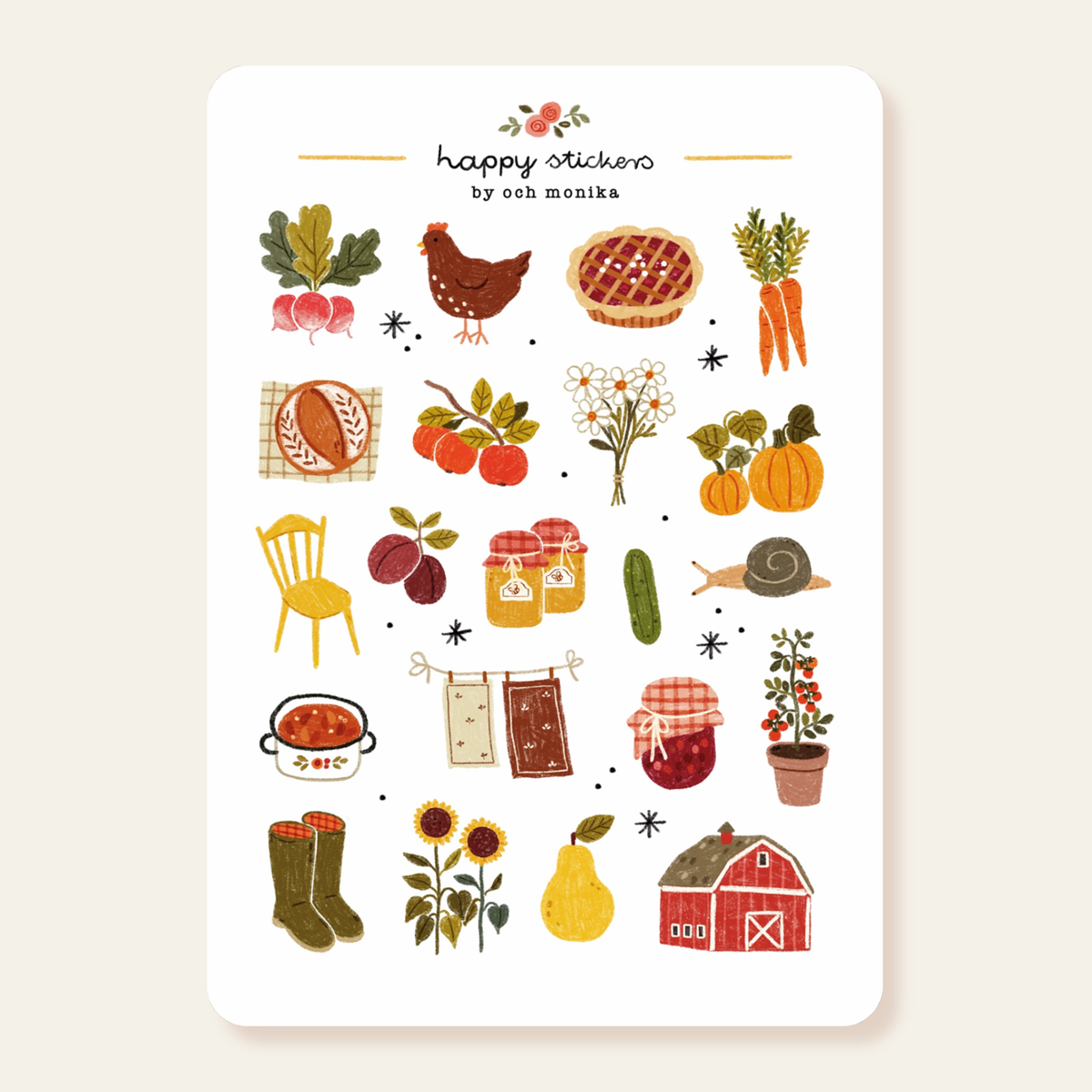 Planche de stickers - Campagne