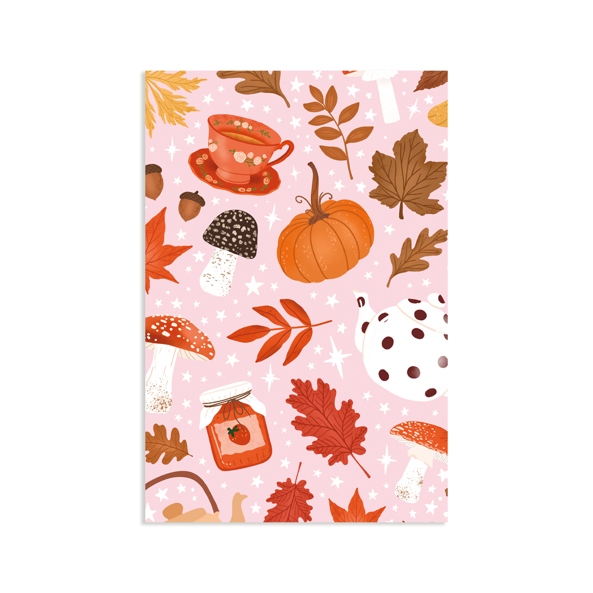 Mini-Carte - Adorable motif d'automne