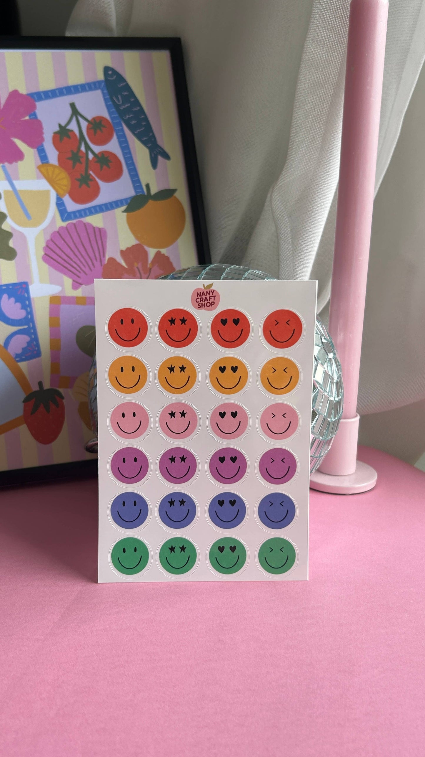 Planche de stickers - Smiley