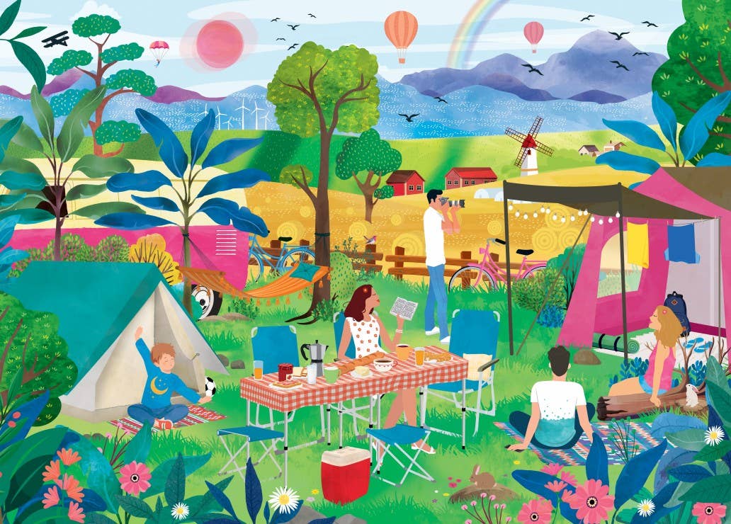 Puzzle 1500 pièces - L'Eté au Camping