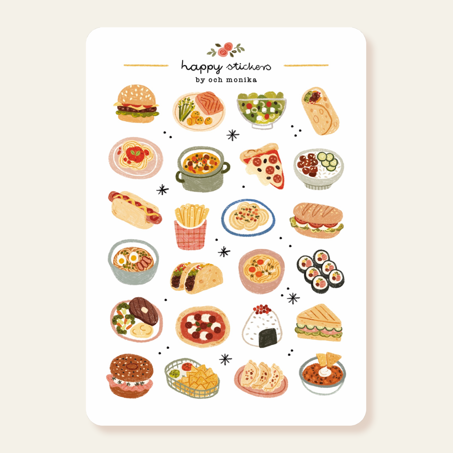 Planche de stickers - Heure du dîner