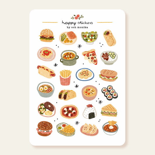 Planche de stickers - Heure du dîner
