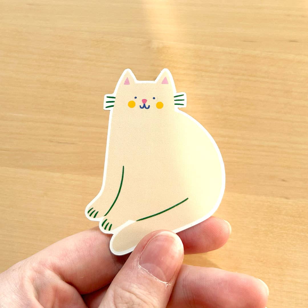 Sticker - White cat