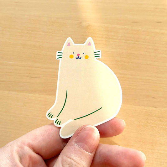 Sticker - White cat