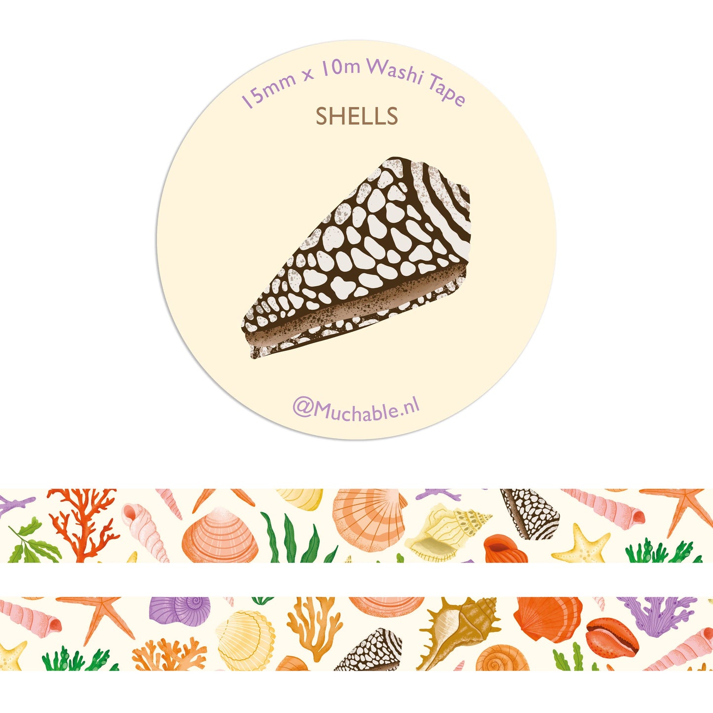 Washi Tape - Coquillages