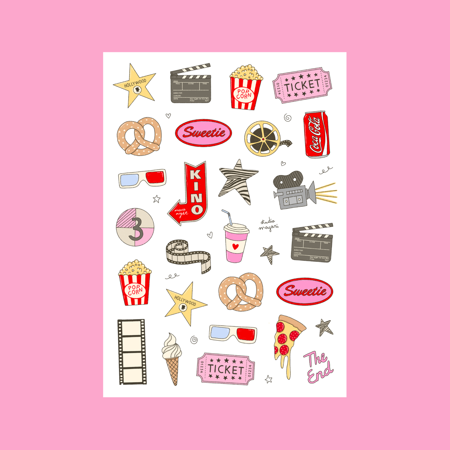Planche de stickers - Cinéma