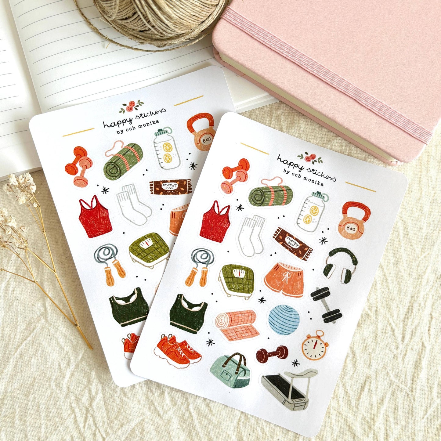 Planche de stickers - Fitness
