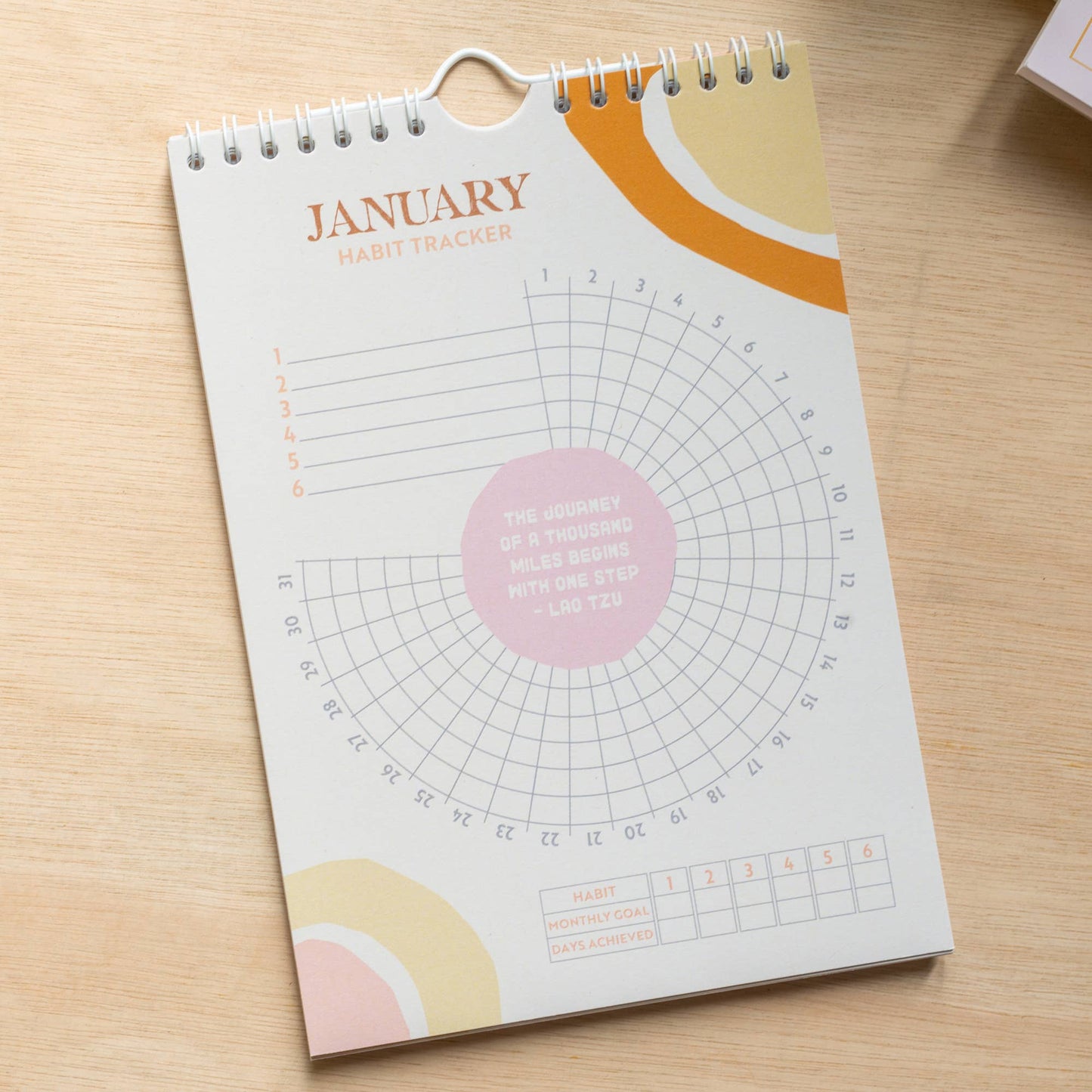 Habit Tracker 12 mois - Pastel Organic