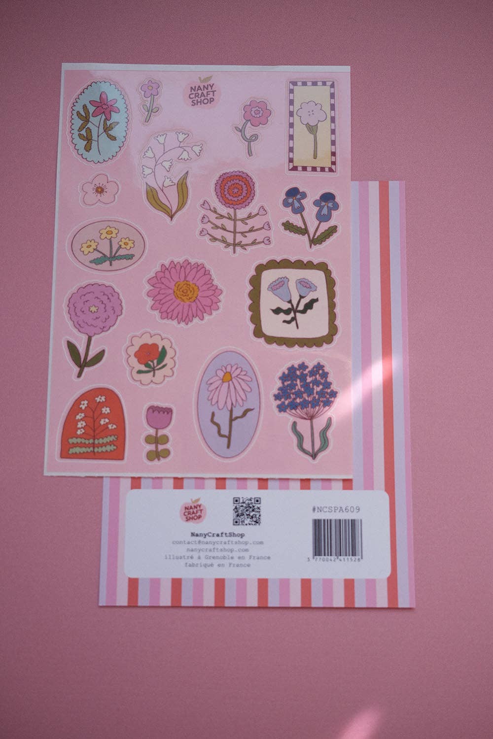 Planche de stickers - Fleurs Dessins