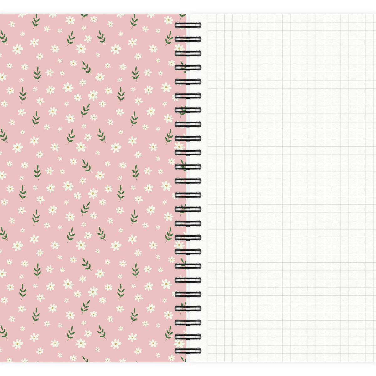 Carnet à spirale vierge - Floral bohème