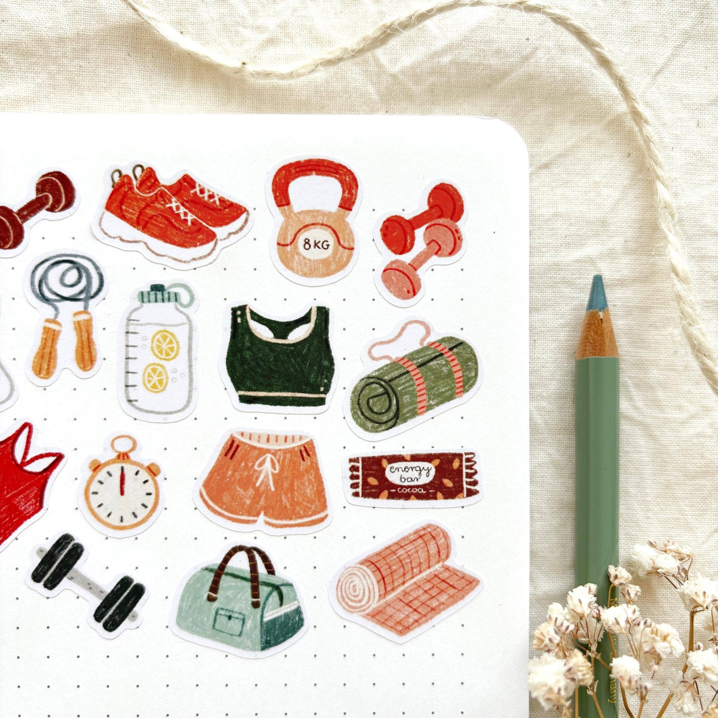 Planche de stickers - Fitness