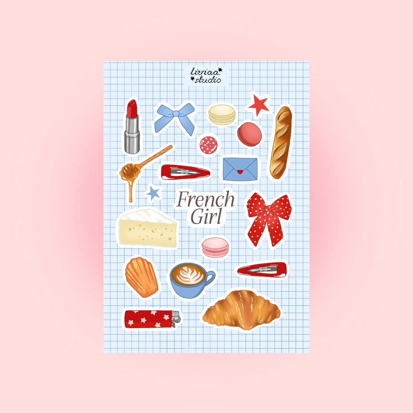 Planche de stickers - French Girl