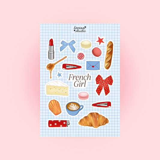 Planche de stickers - French Girl