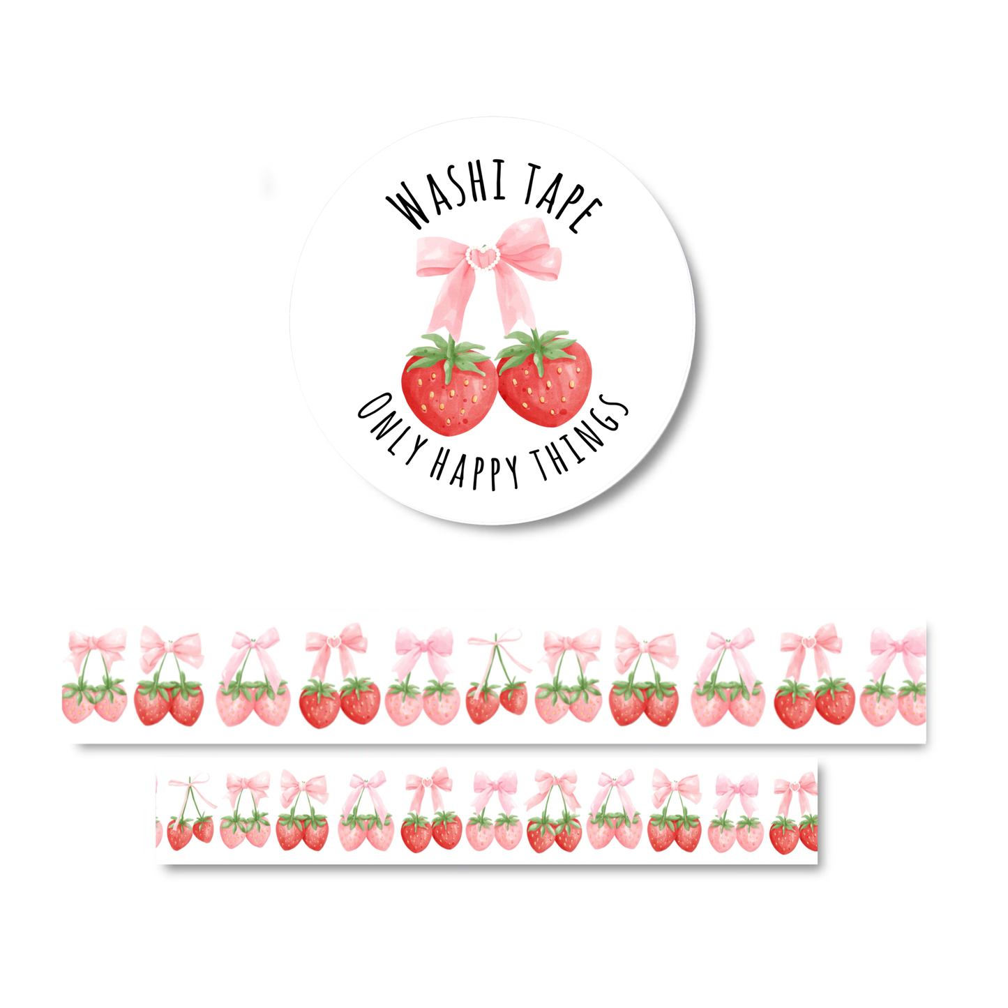 Washi Tape - Cerise à noeuds