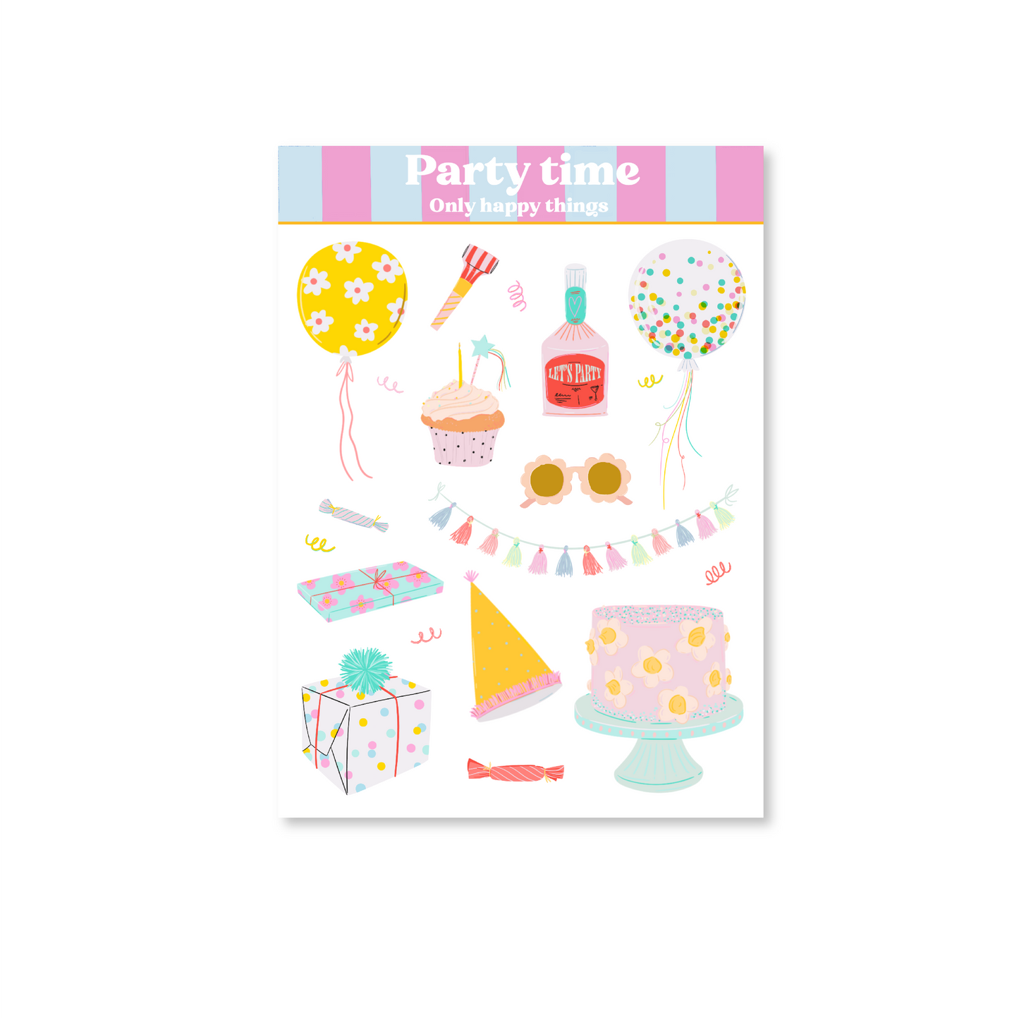 Planche de stickers - Party Time