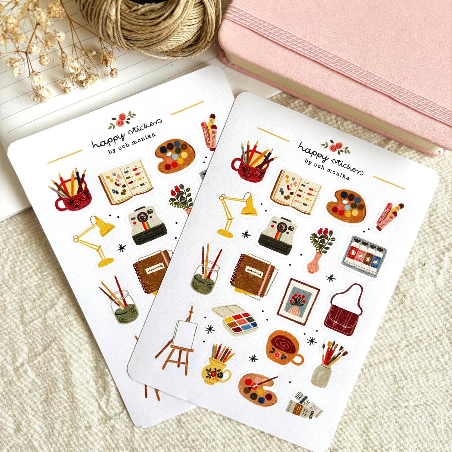 Planche de stickers - Coin d'artiste