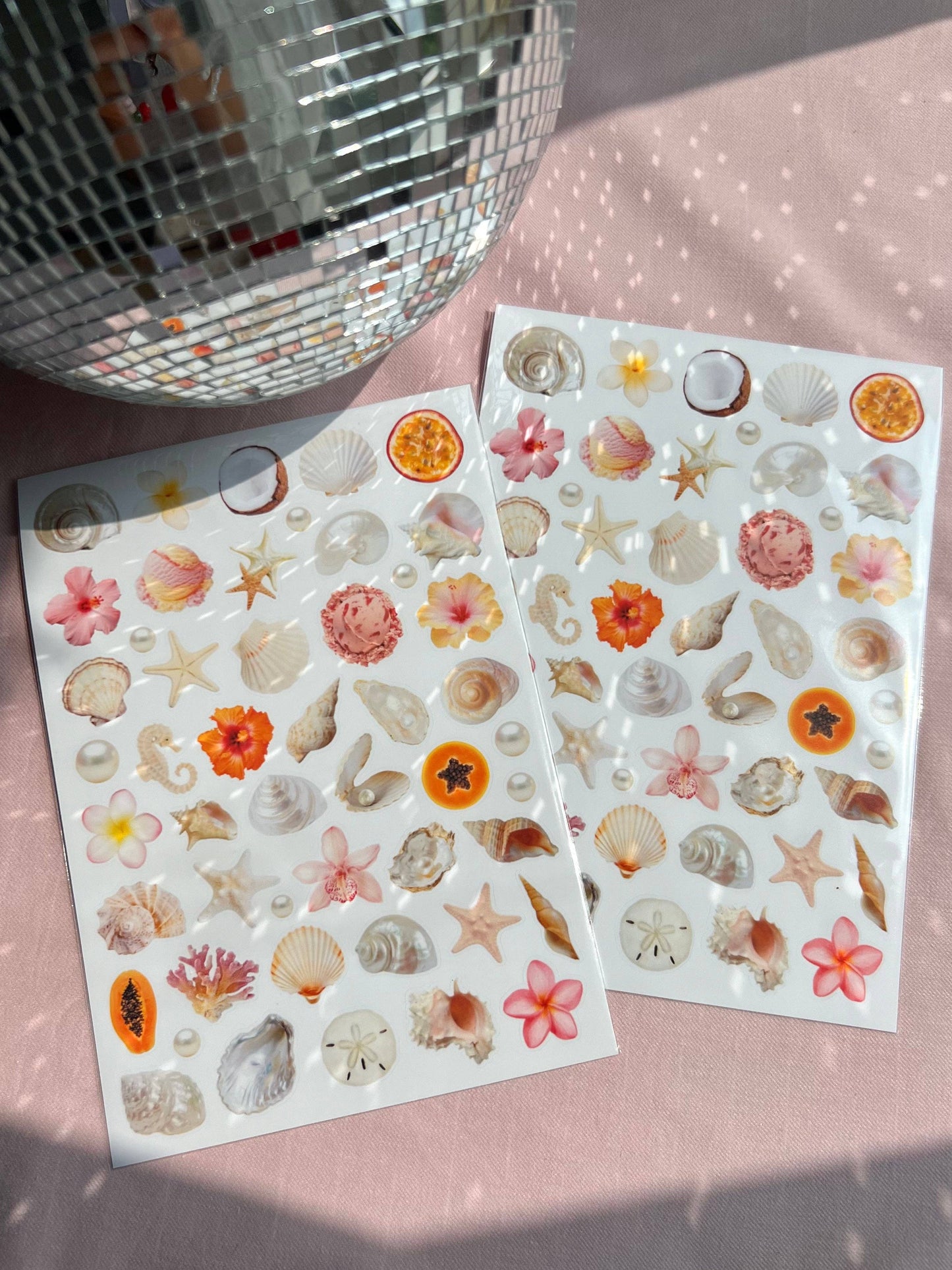 Planche de stickers - Sea Shells