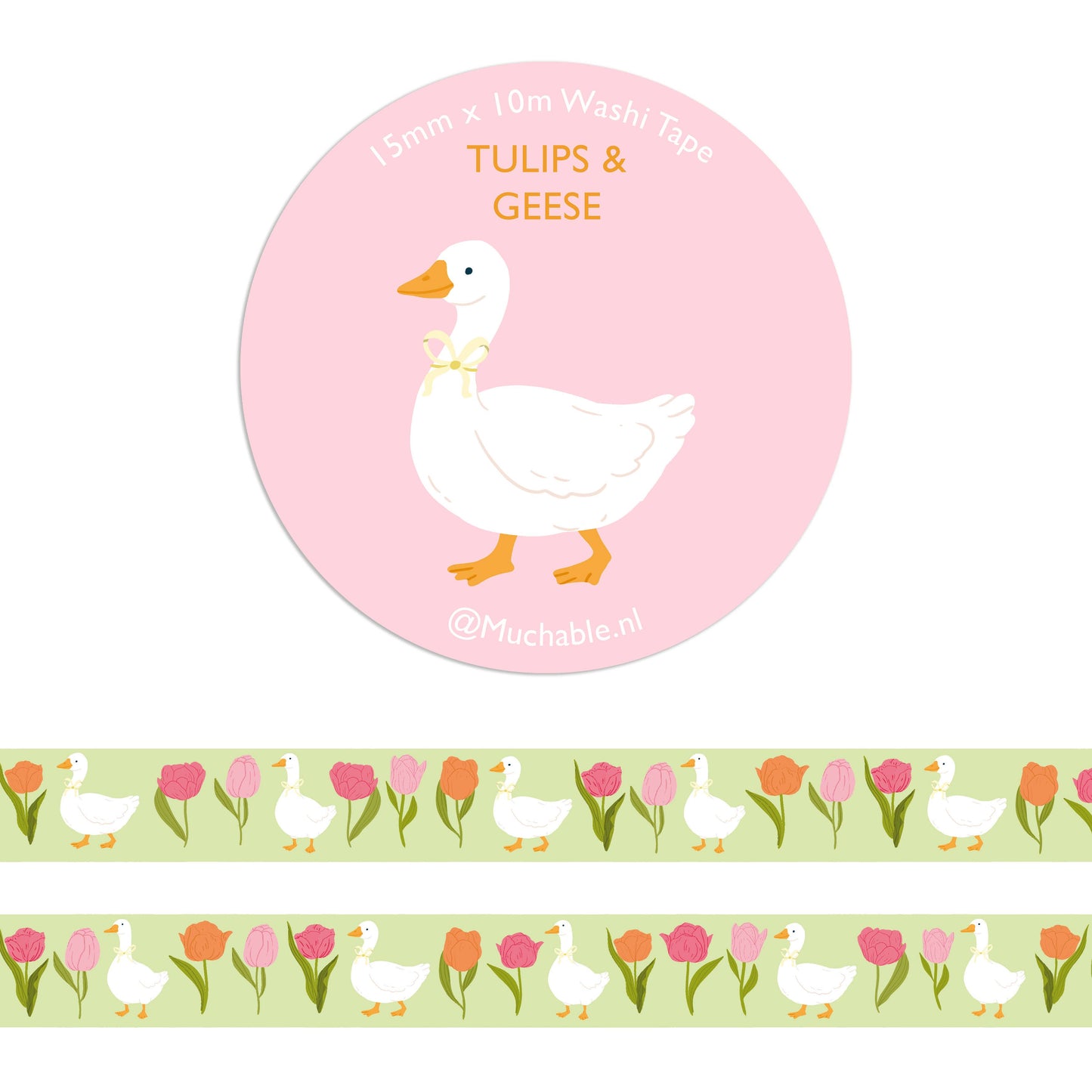 Washi Tape - Oies et Tulipes