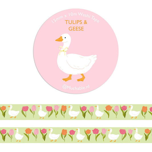 Washi Tape - Oies et Tulipes