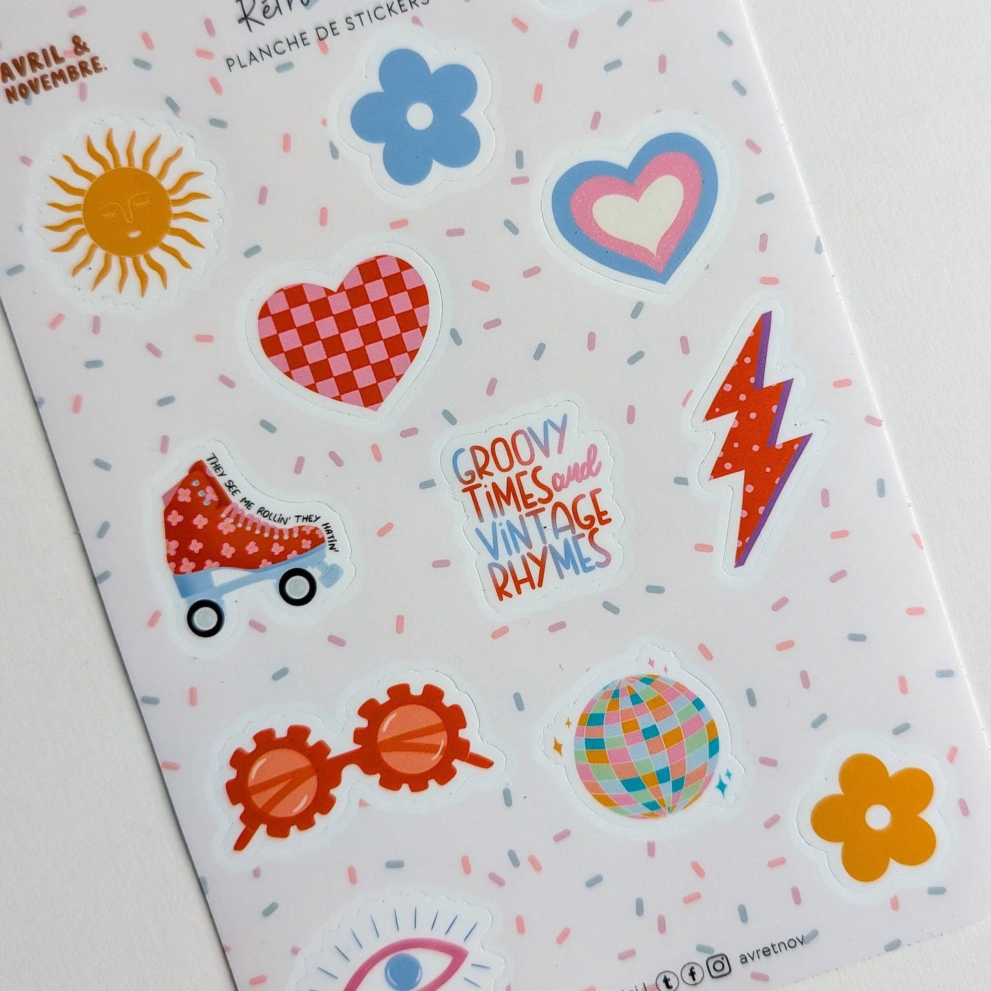 Planche de stickers - Rétro