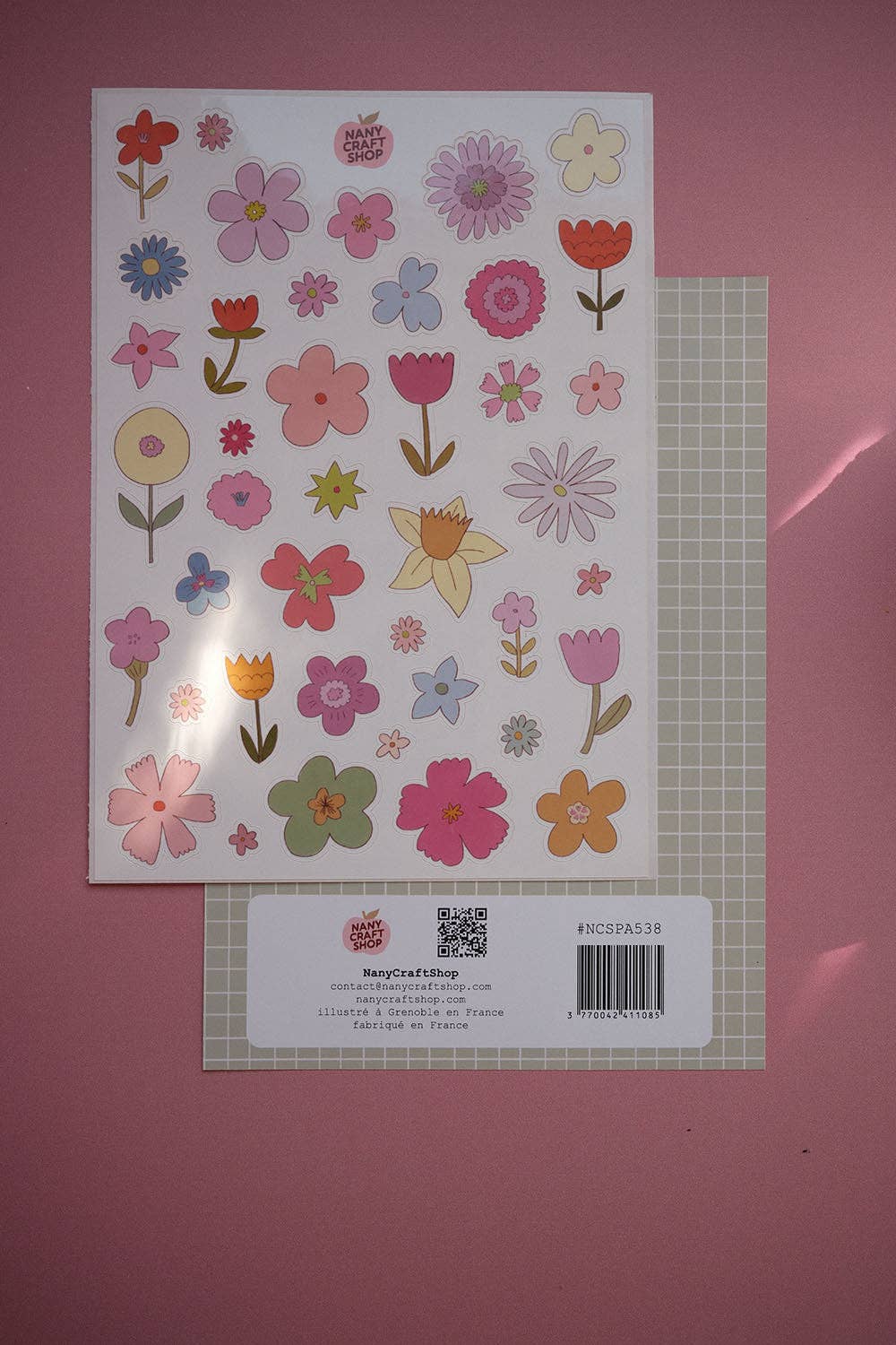 Planche de stickers - Fleurs Dessins