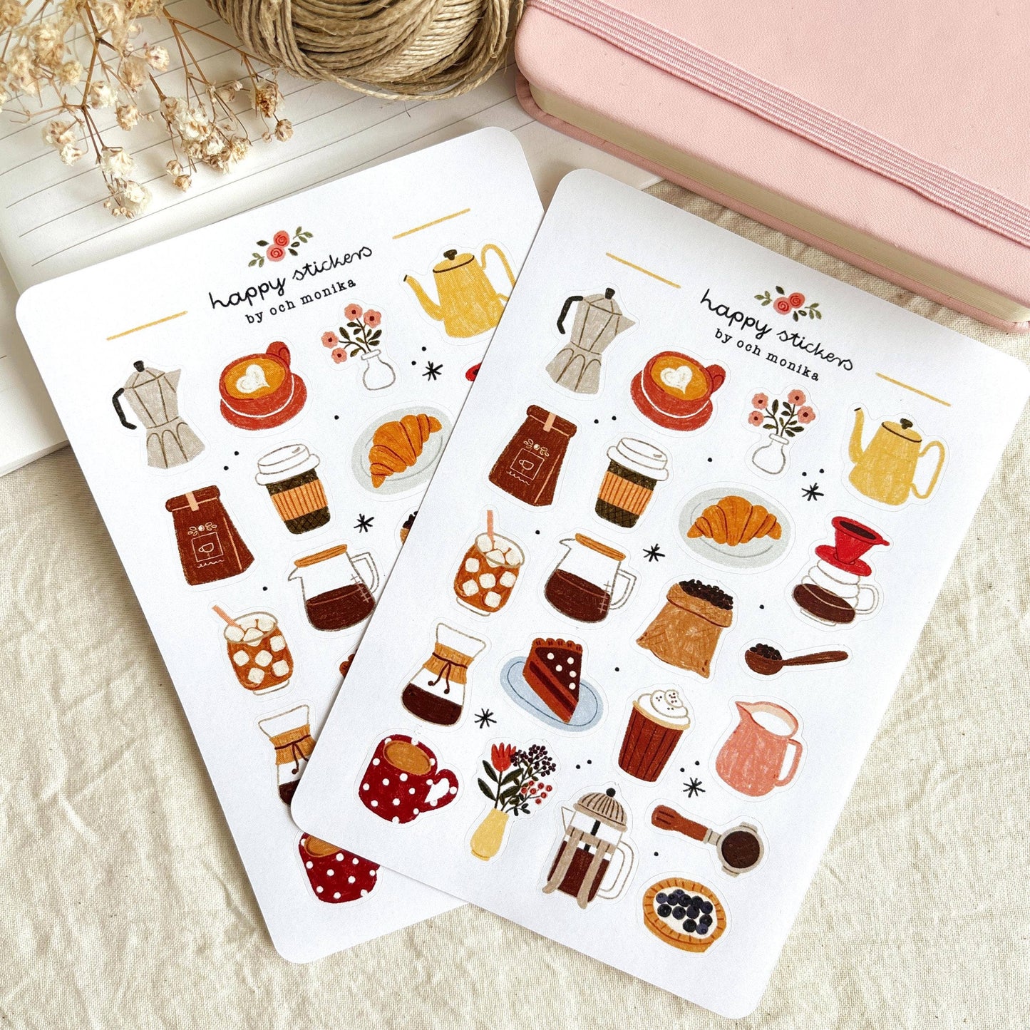 Planche de stickers - Pause café