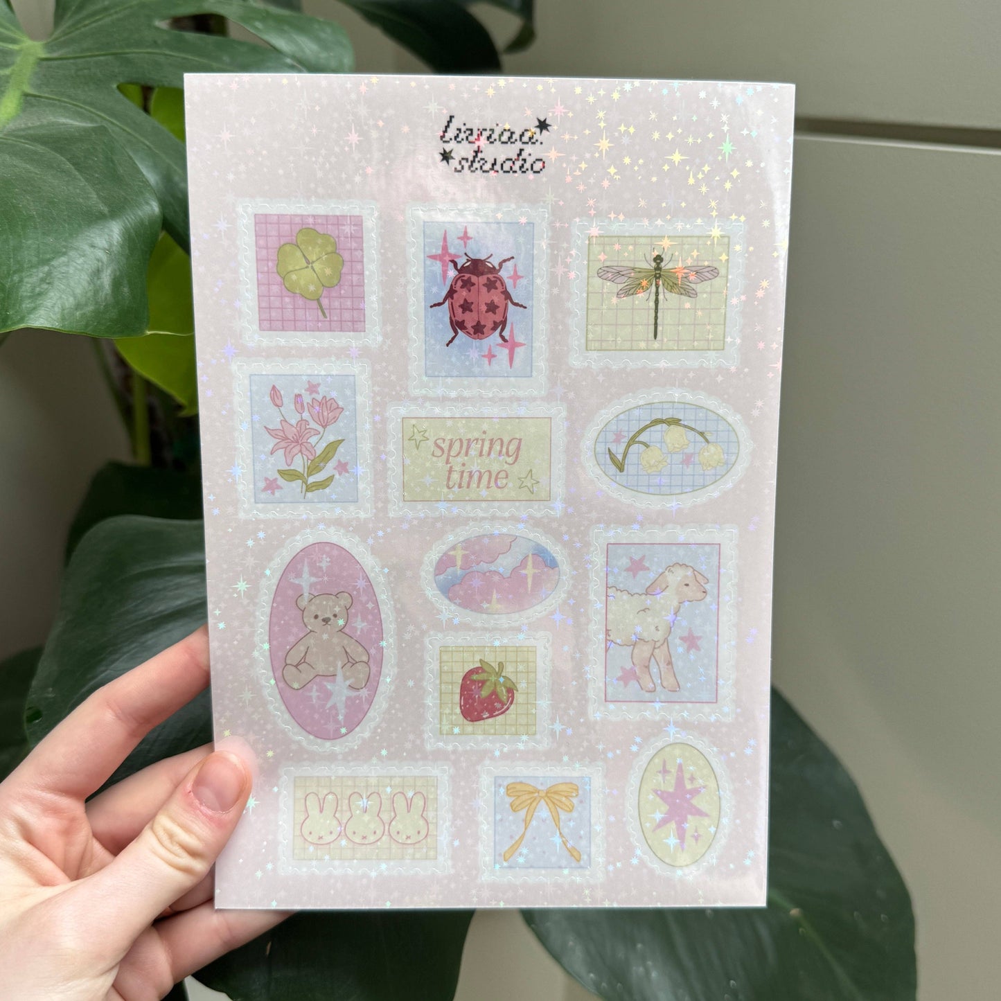 Planche de stickers - Timbres de printemps