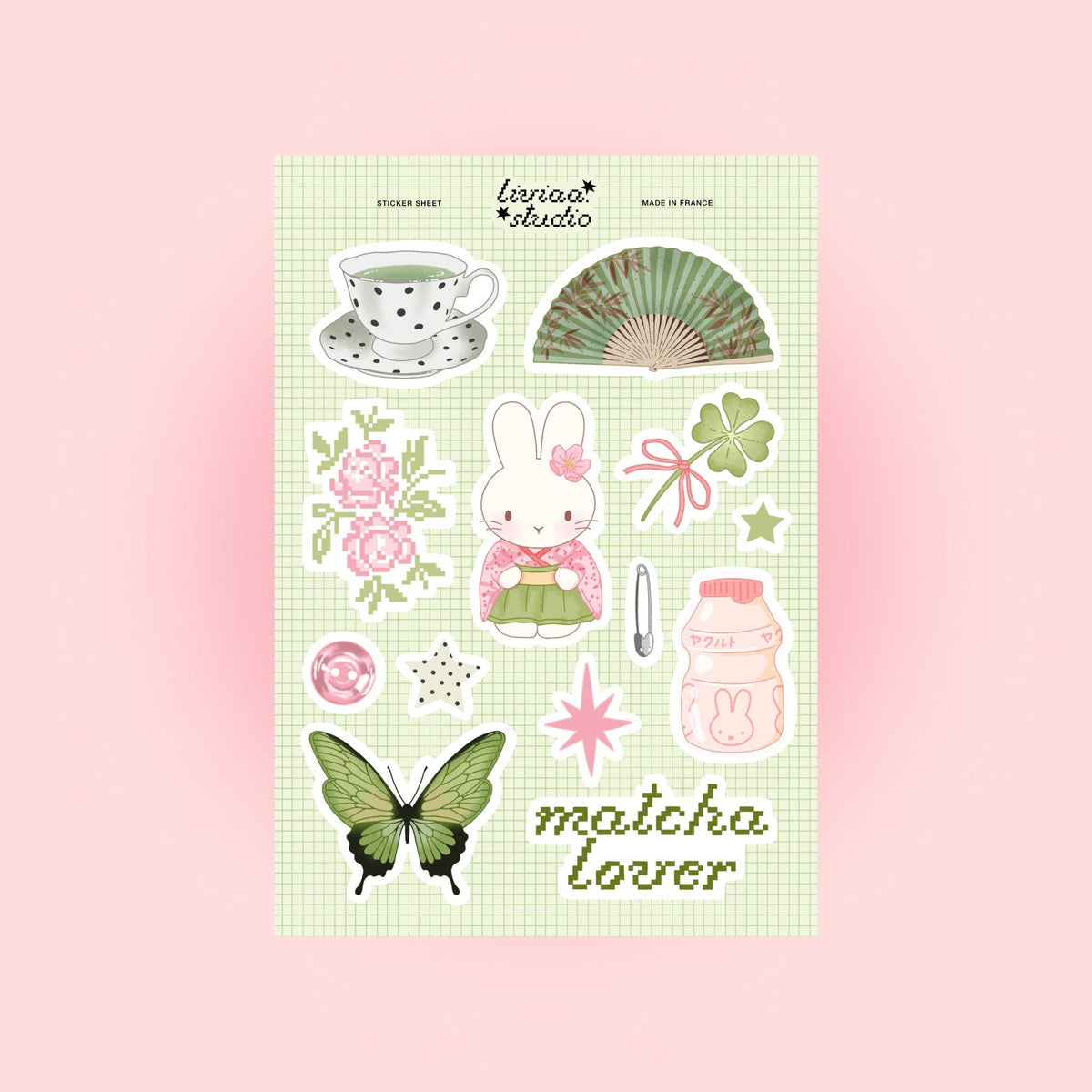 Planche de stickers - Matcha Lover